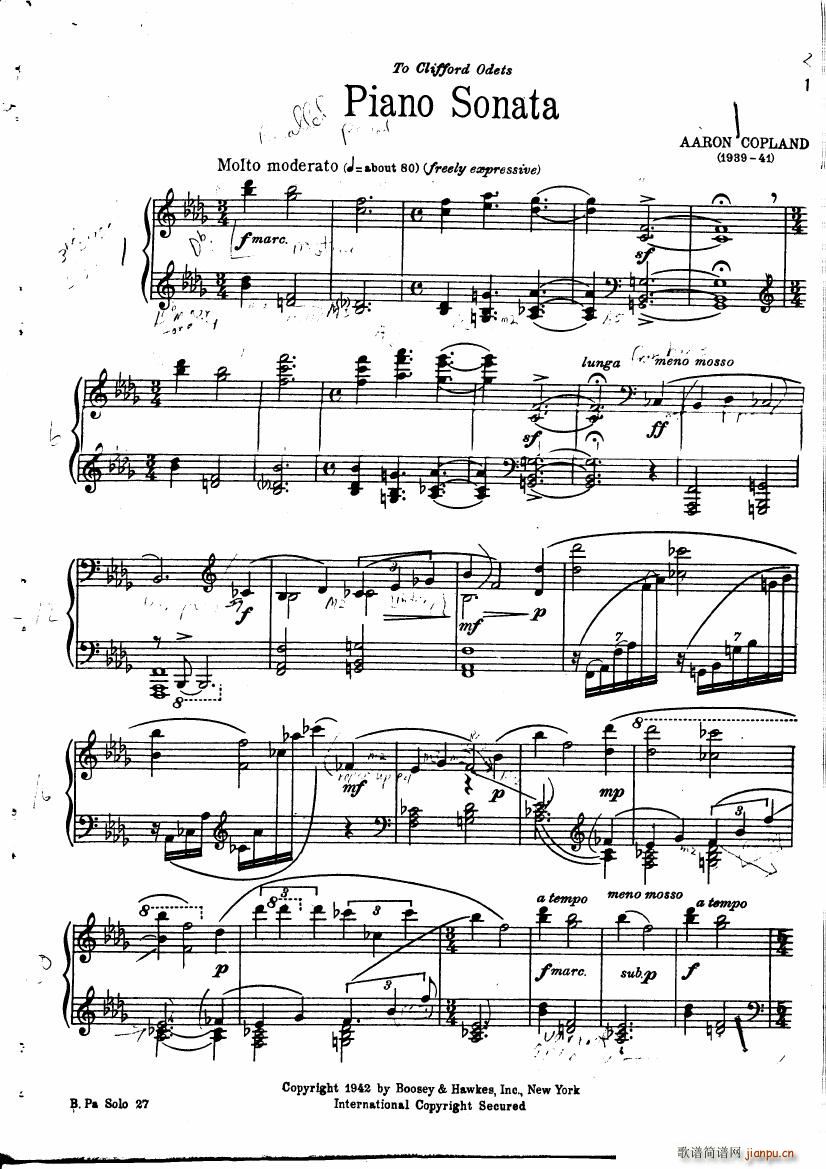 Copland Piano Sonata2