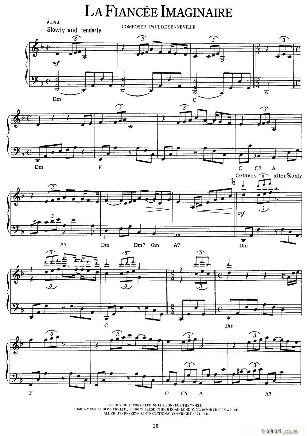 La Fiancée Imaginaire_Richard Clayderman 理查德 克莱德曼1