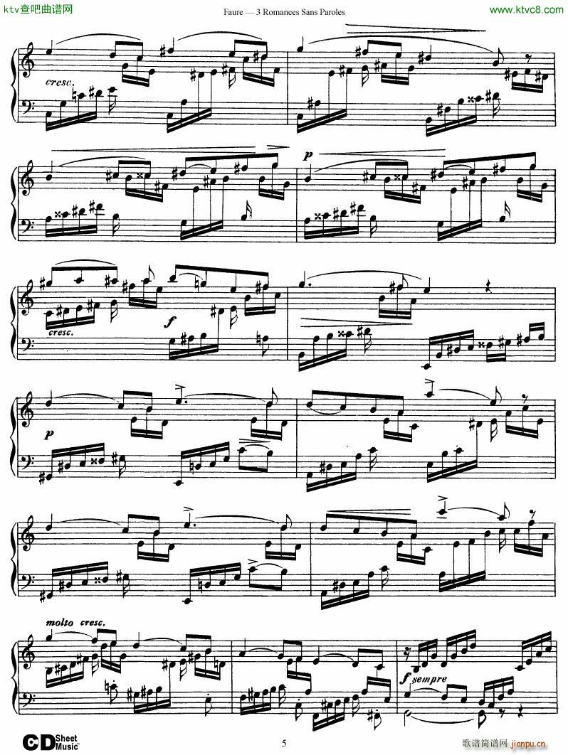 Faure 3 Romances Sans Paroles5