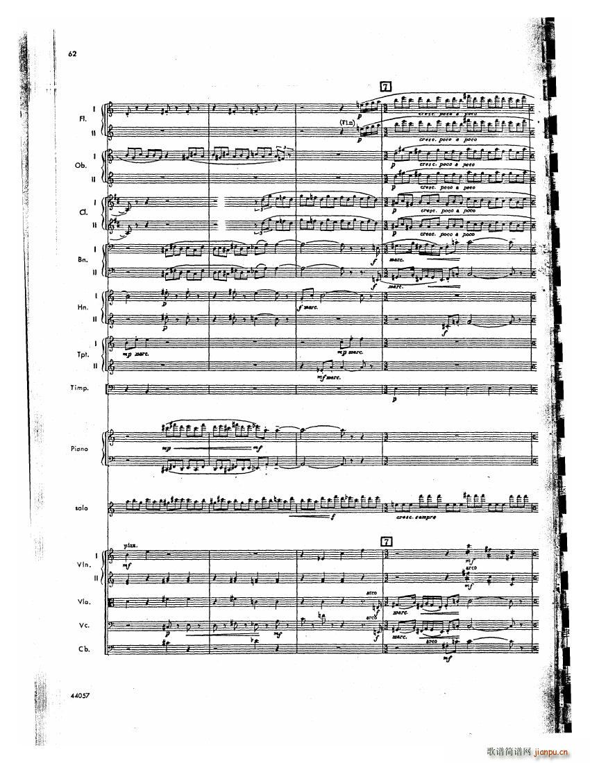 Barber op 14 Violin Concerto Score 二21