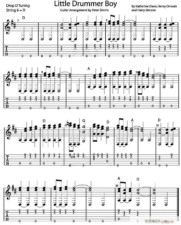 Little Drummer Boy(吉他独奏曲)1