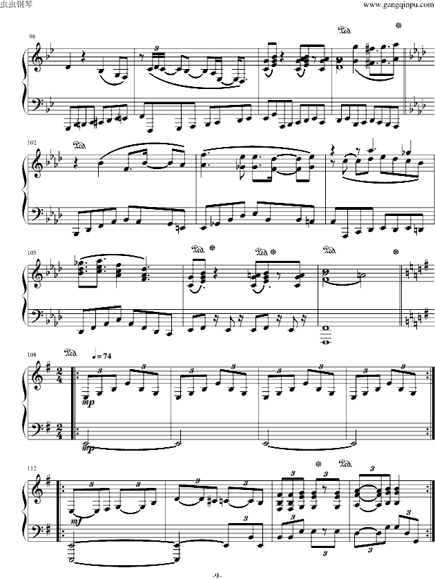 冥王 - 钢琴版-钢琴谱(钢琴曲)-Sound Horizon9