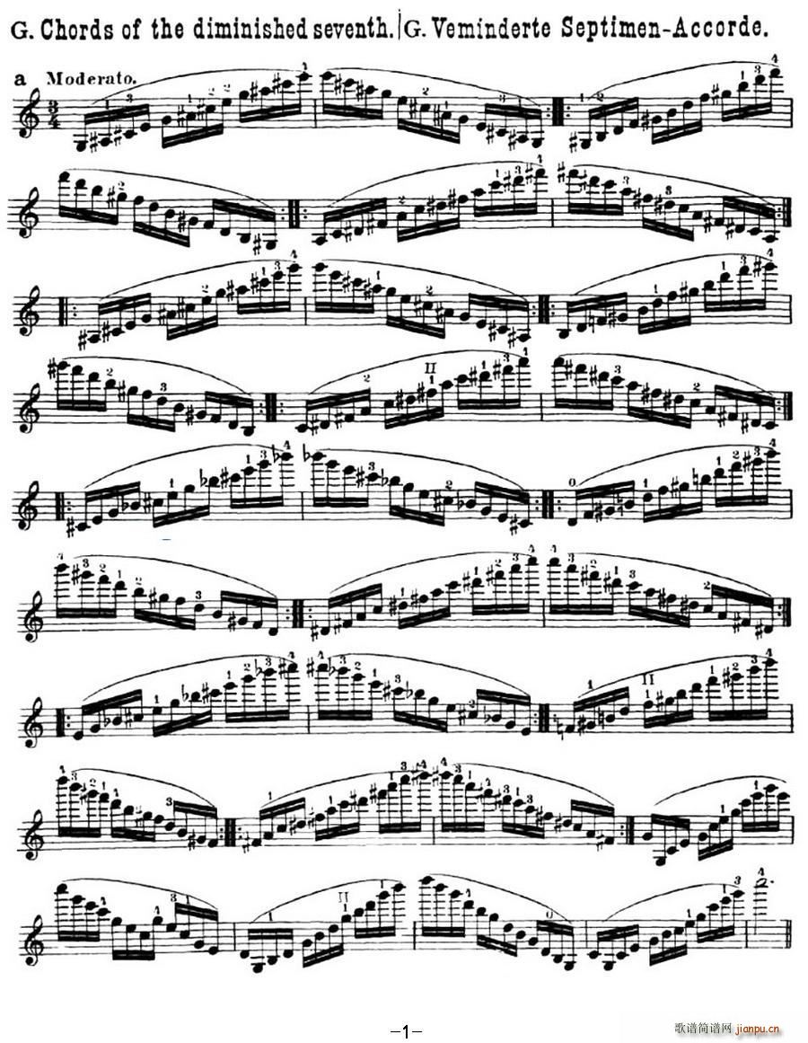 小提琴音阶练习 作品32(Scale Studie-G)1
