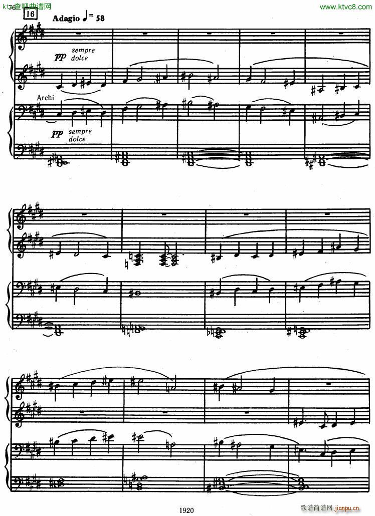 Honegger Symphony No 3 Liturgicheskaya 2 pianos 二14