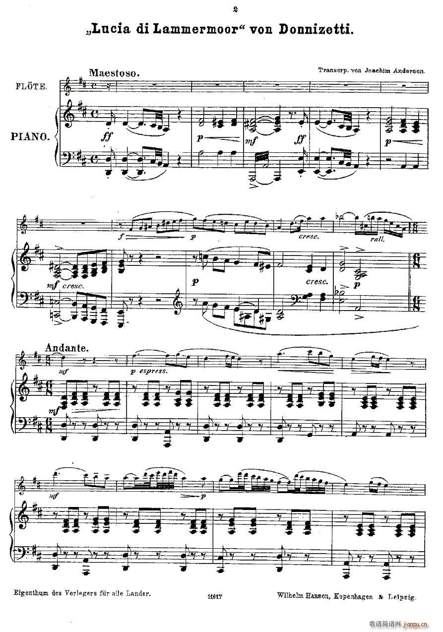Opern-Transcriptionen.Op.45-6（长笛+钢琴伴奏）1