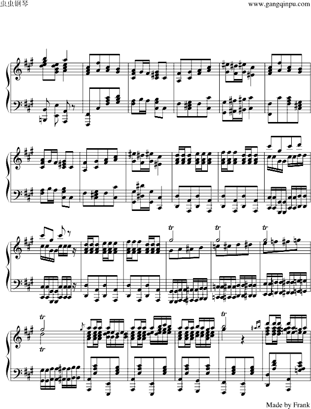 卡门序曲- 难度版-钢琴谱(钢琴曲)-比才-Bizet3