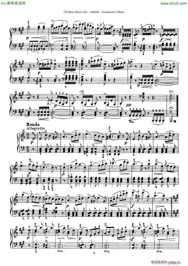 Diabelli Sonatinas Op 168 No 1 7 34P30