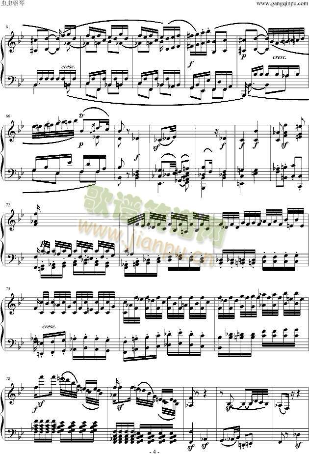 降B大调奏鸣曲4