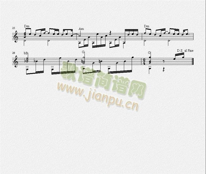 下辈子如果我还记得你(吉他独奏谱)2