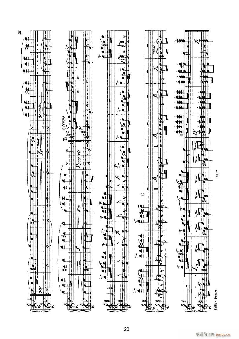 挪威舞曲3（四手联弹） 键盘类 钢琴_格里格4