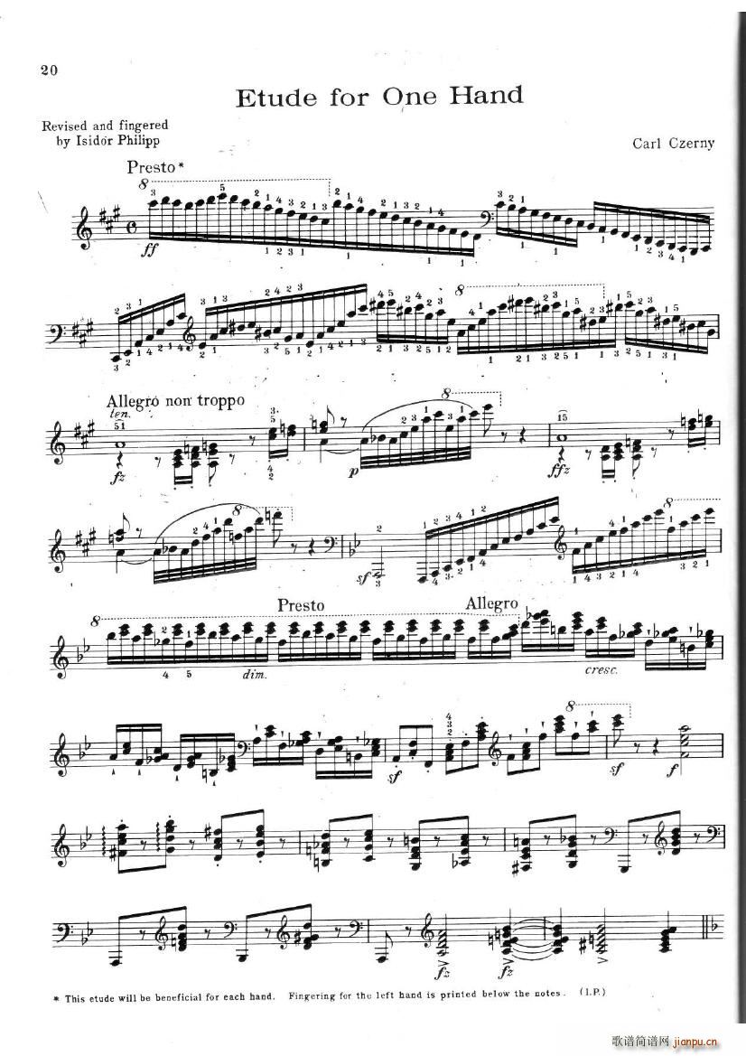 czerny etude one hand1
