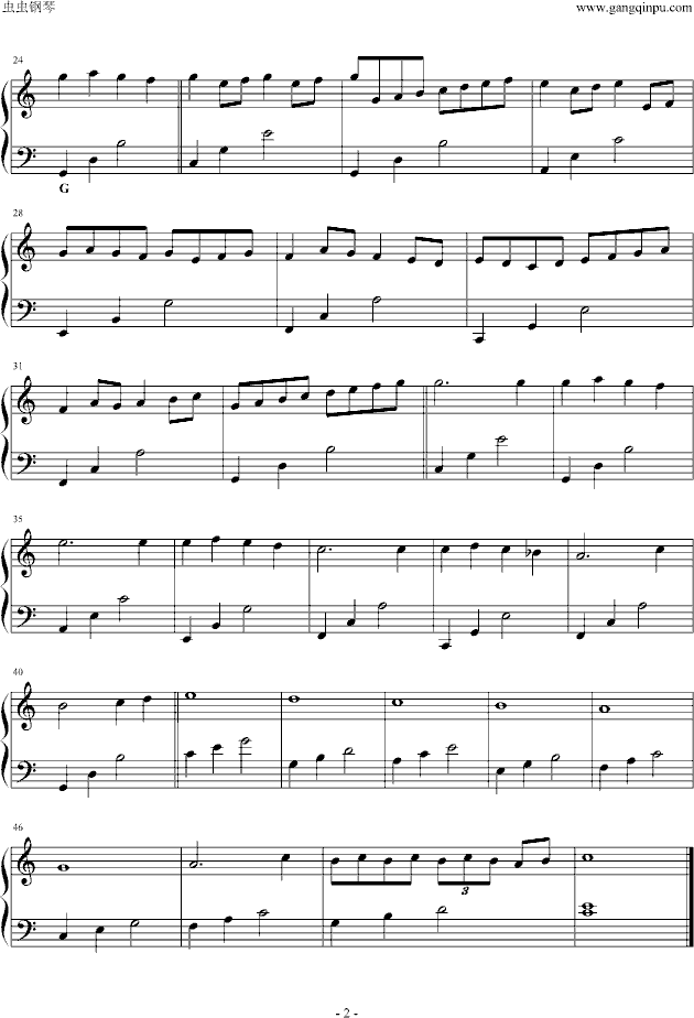 卡农●初学版-钢琴谱(钢琴曲)-帕赫贝尔-Pachelbel2