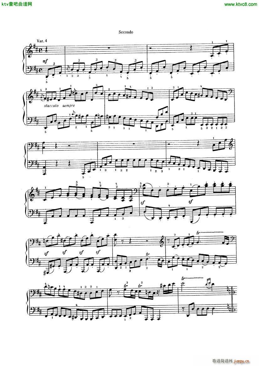 Beethoven op 74 Six Variations 4 hands7