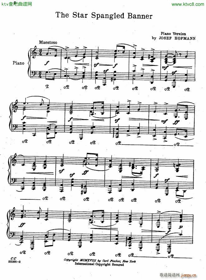 The Star Spangled Banner Josef Hofmann1