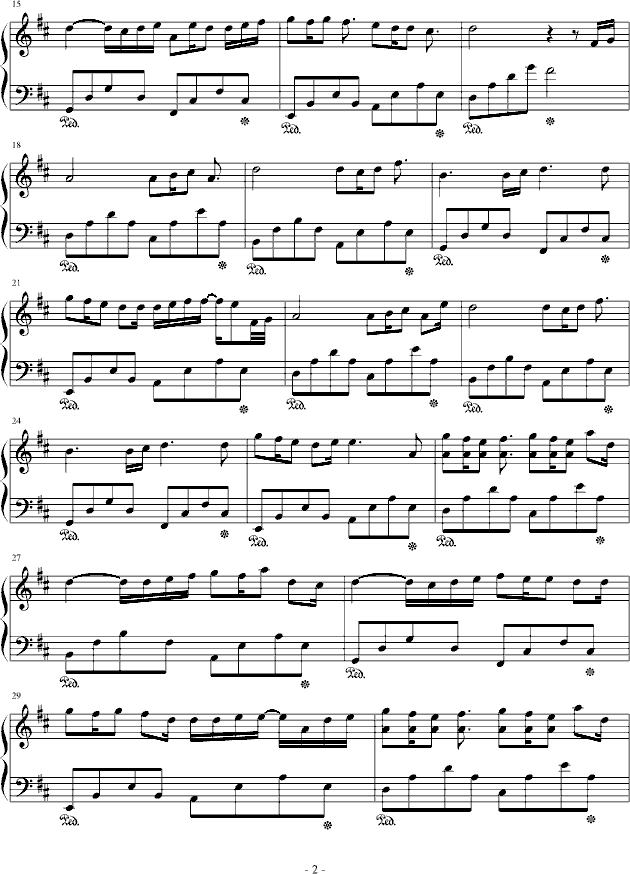 The last melody for you（修改版）-钢琴谱(钢琴曲)-王小特2