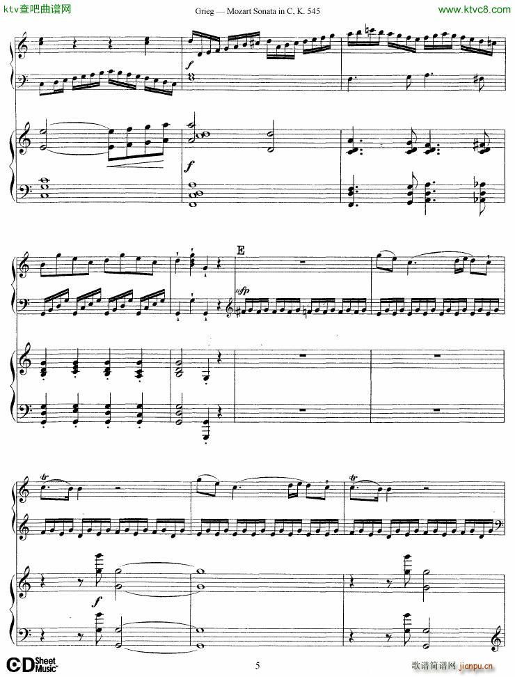 Grieg Mozart sonata KV545 2 pianos5