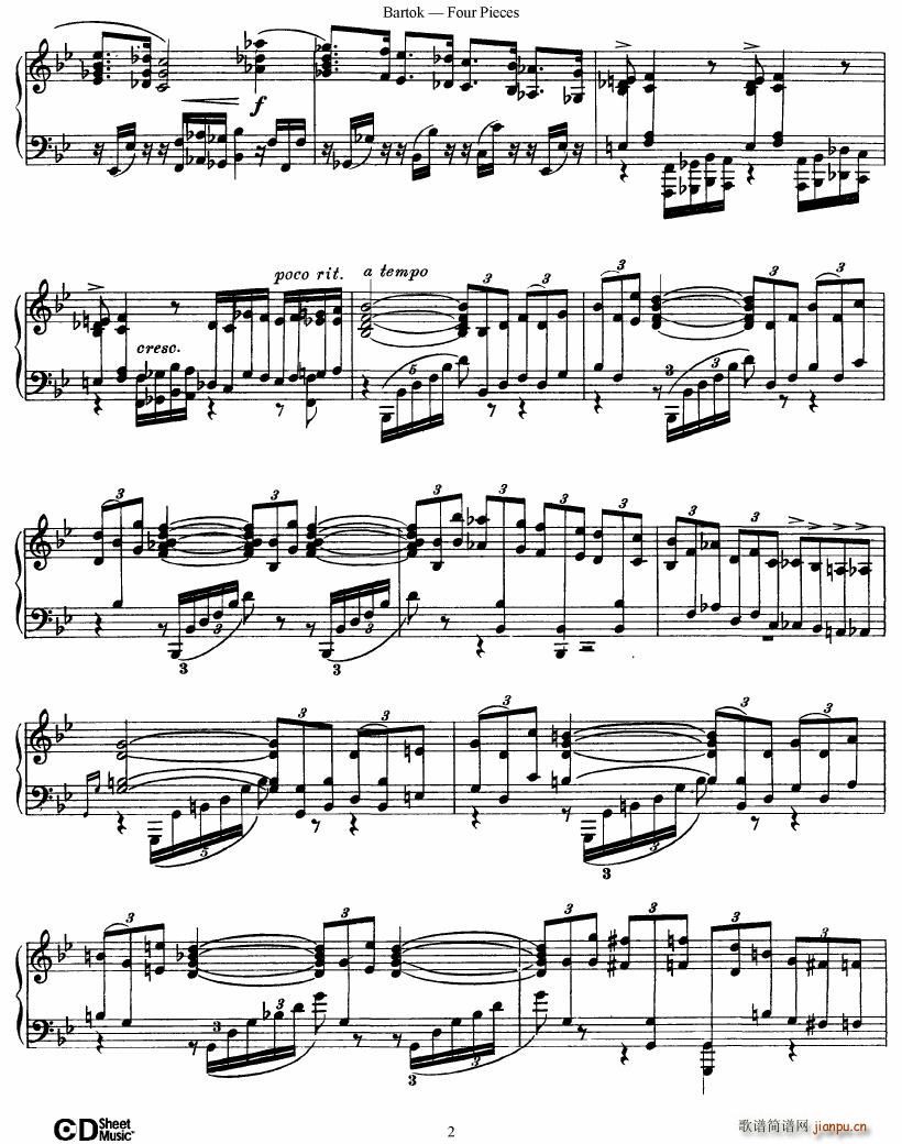 Bartok DD 71 Four Piano Pieces2