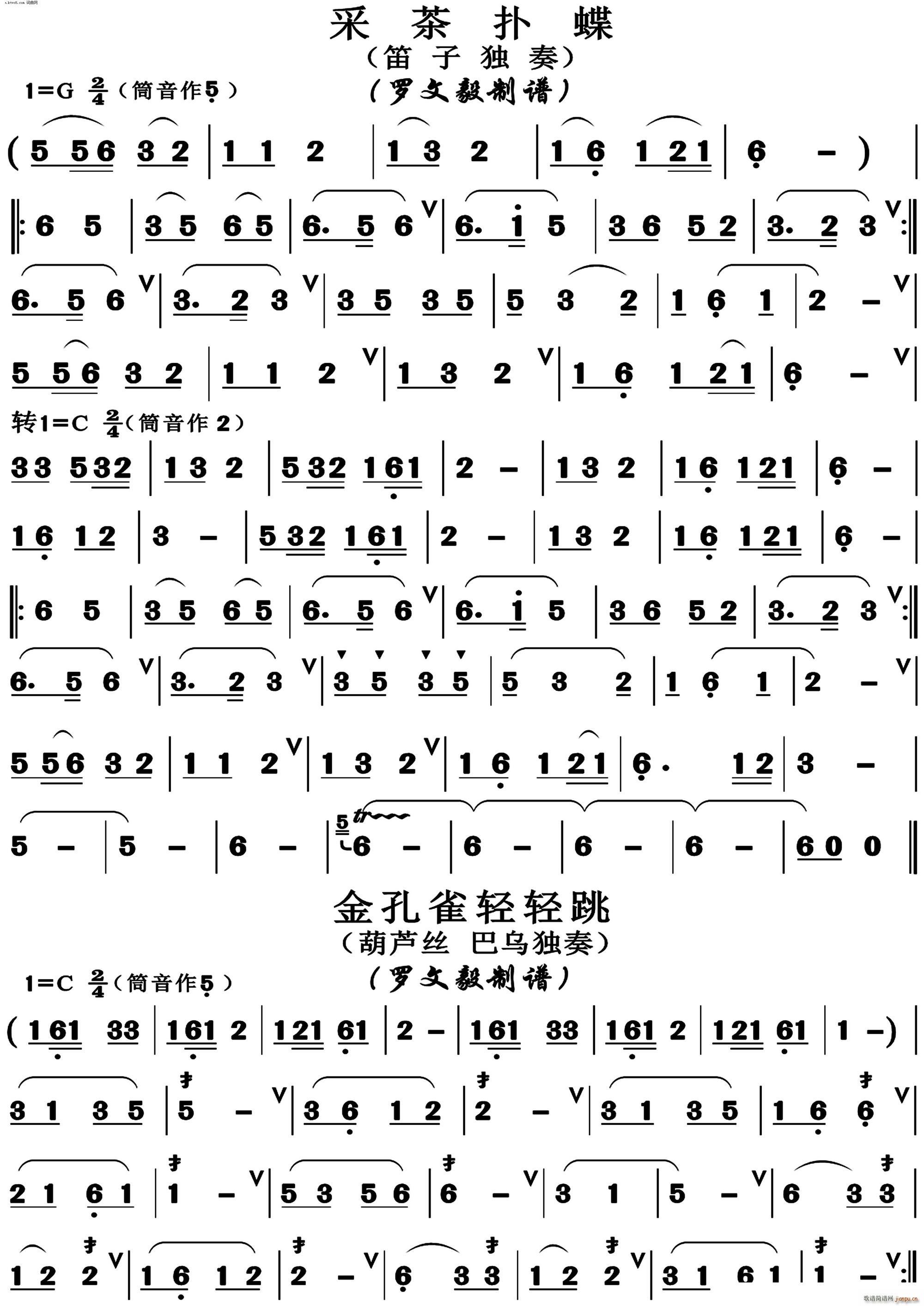 采茶扑蝶 金孔雀轻轻跳1