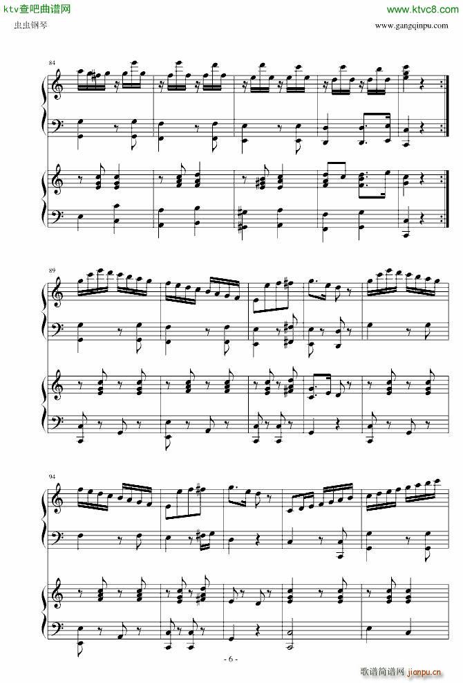 小星星简易变奏曲 双钢琴_莫扎特6