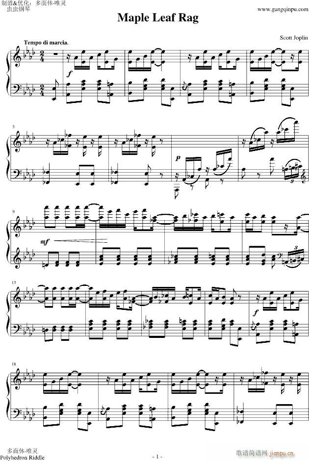 Maple Leaf Rag_拉格泰姆-Scott Joplin1
