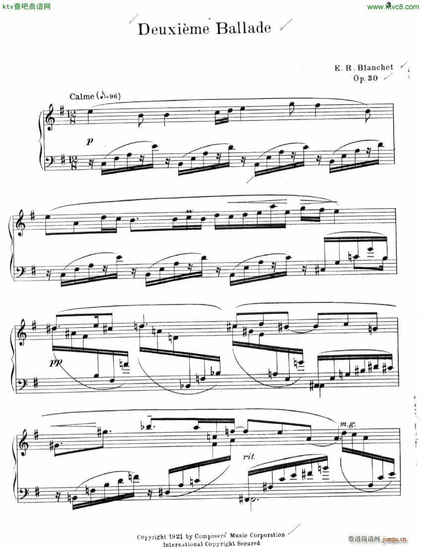 Blanchet Op 30 Deuxieme Ballade1