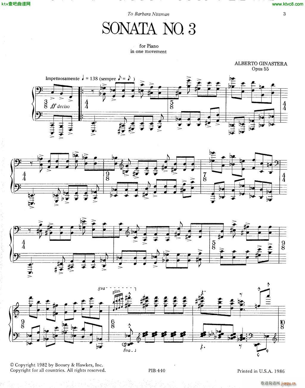 Ginastera Sonata No 31