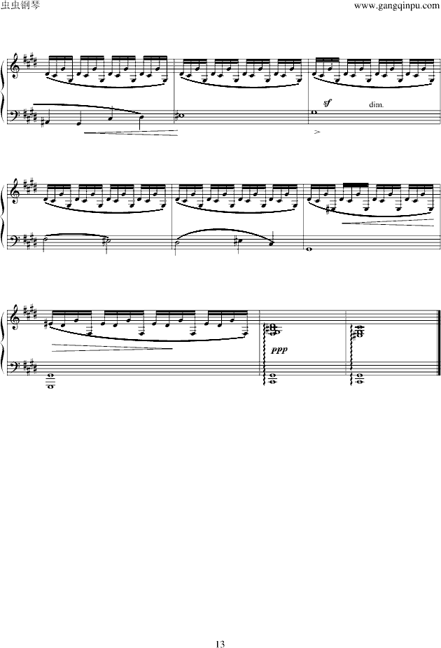 幻想即兴曲Op.66-钢琴谱(钢琴曲)-肖邦-chopin13