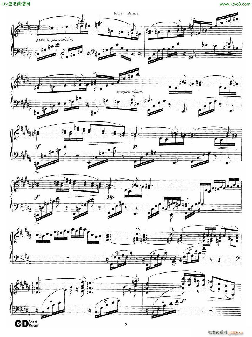 Faure Ballade Op 199