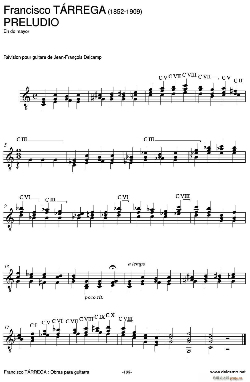 PRELUDIO(En do mayor)(古典吉他)1