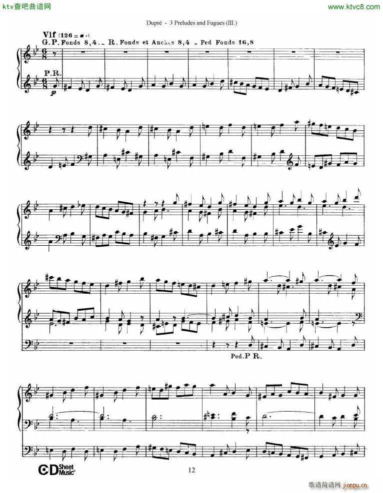 Dupré Prelude Fugue in G minor Op 7 No 312
