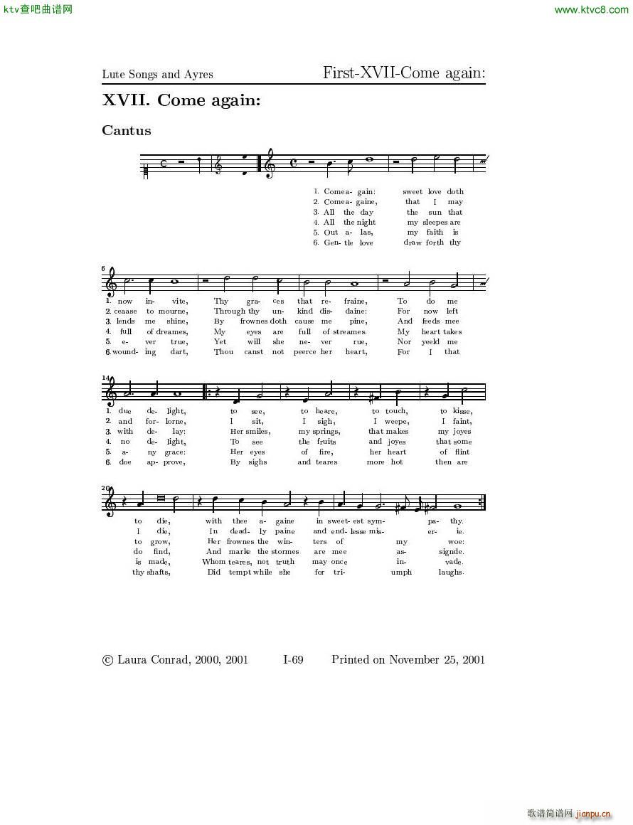 Dowland Lute Music 二25