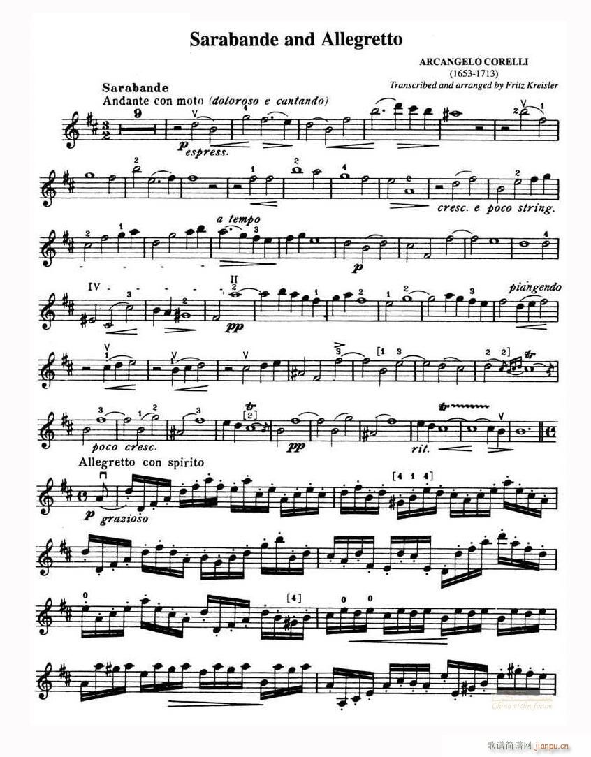 Sarabande and Allegretto1