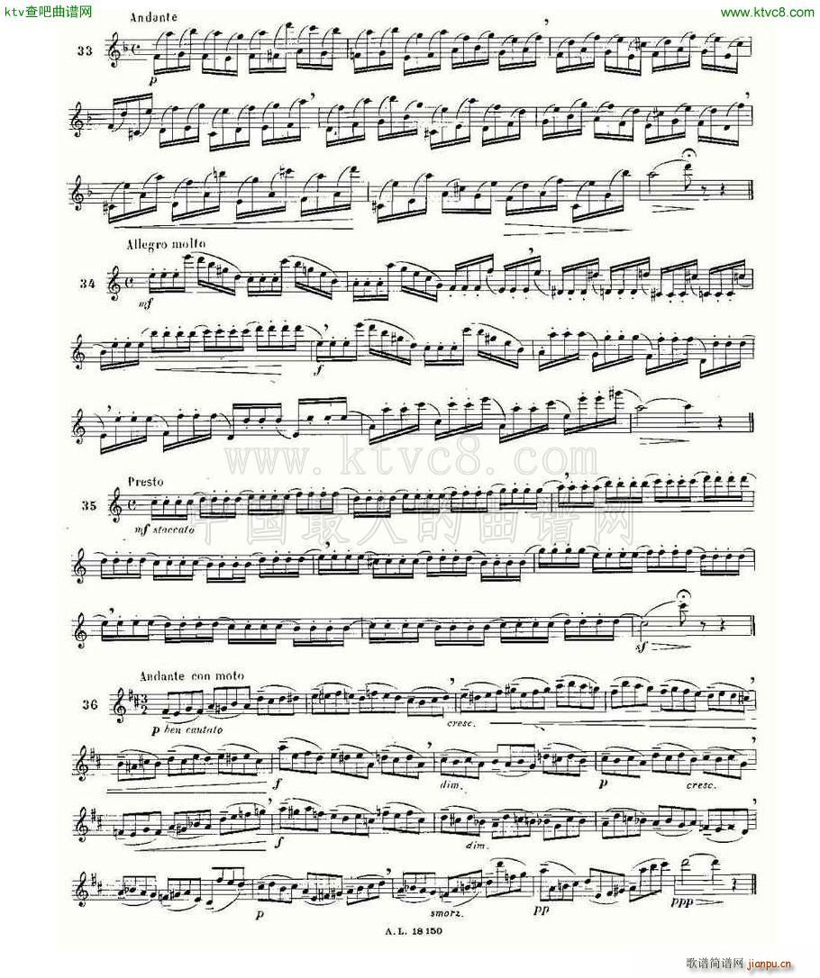 简易音阶练习100首之20 36 moyse 100 studies after cramer4