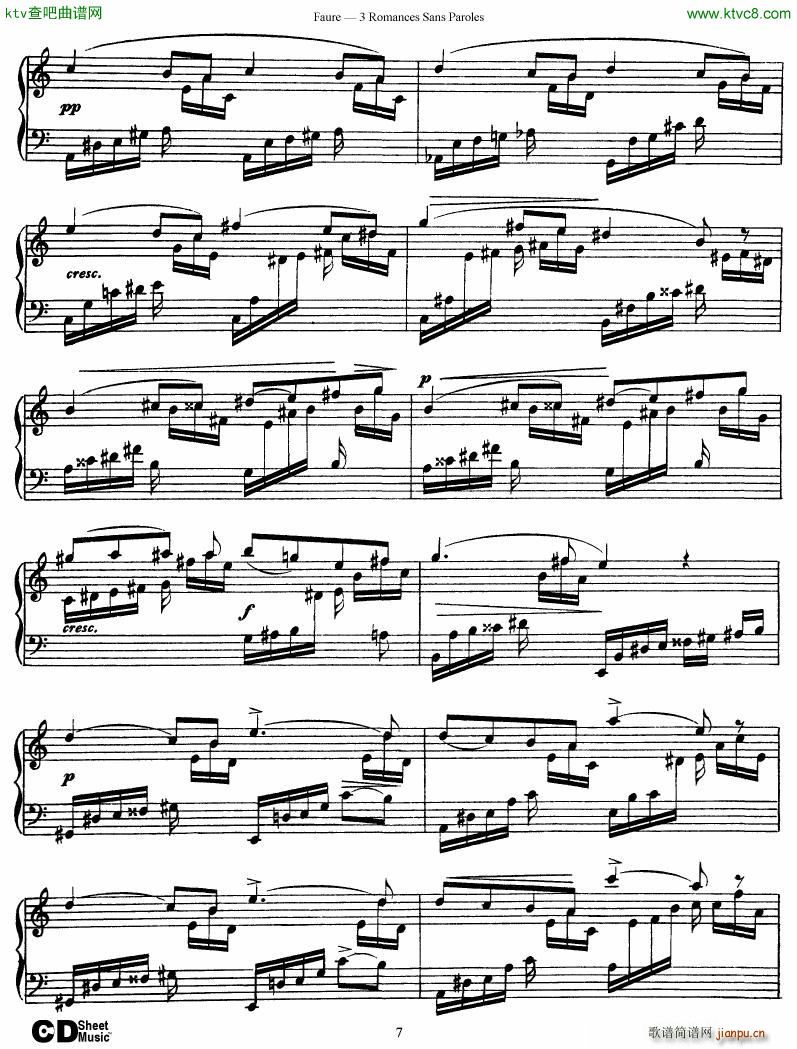 Faure 3 Romances Sans Paroles7