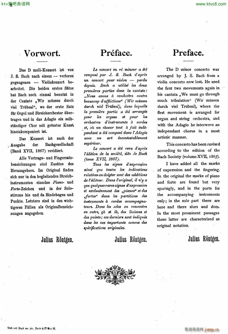 Bach JS BWV 1052 Keyboard Concerto in d ed R ntgen2