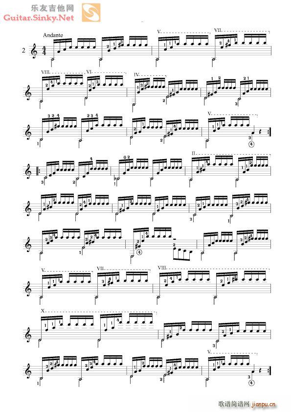 卡尔卡西25首练习曲之2