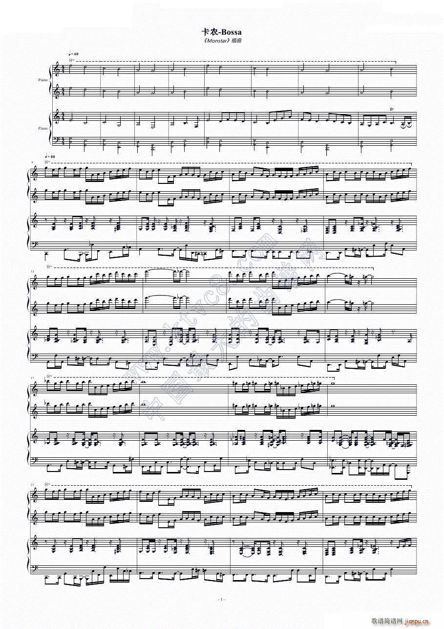 爵士卡农-四手联弹_帕赫贝尔 Pachelbel1