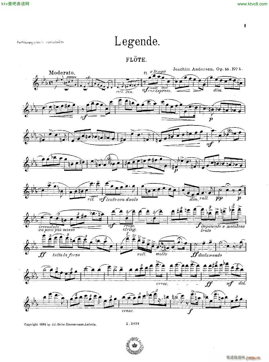 Andersen op 55 Acht Vortragsstücke fl pno35
