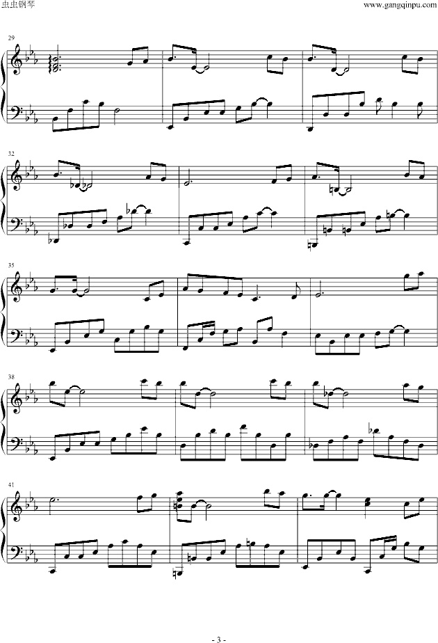 为你钟情---钢琴独奏版-钢琴谱(钢琴曲)-张国荣3