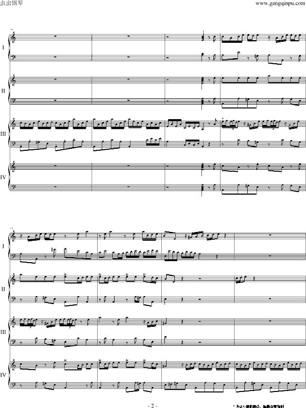 巴赫为四架钢琴写的钢琴协奏曲-钢琴谱(钢琴曲)-巴赫-P.E.Bach2
