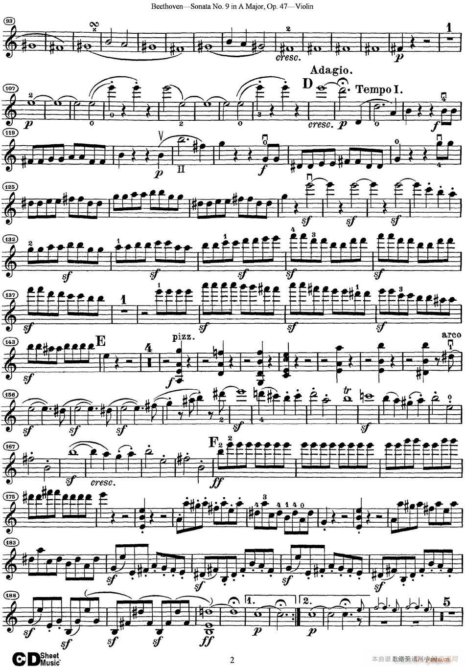 Violin Sonata No 9 in A Major Op 472