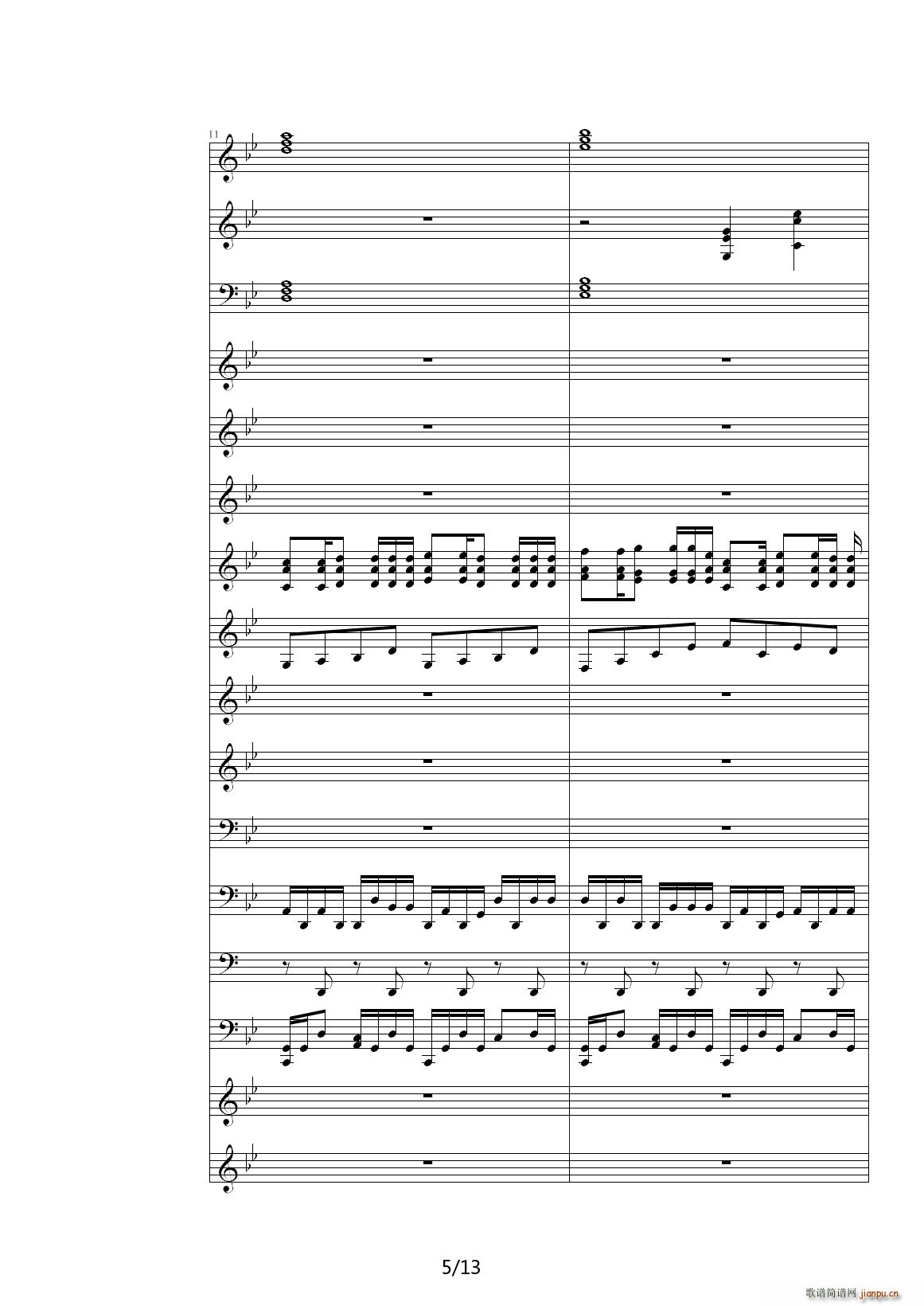 奇幻音乐作品 降B调5