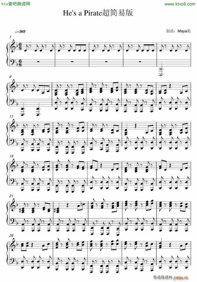 Hes a Pirate超简易版_加勒比海盗1