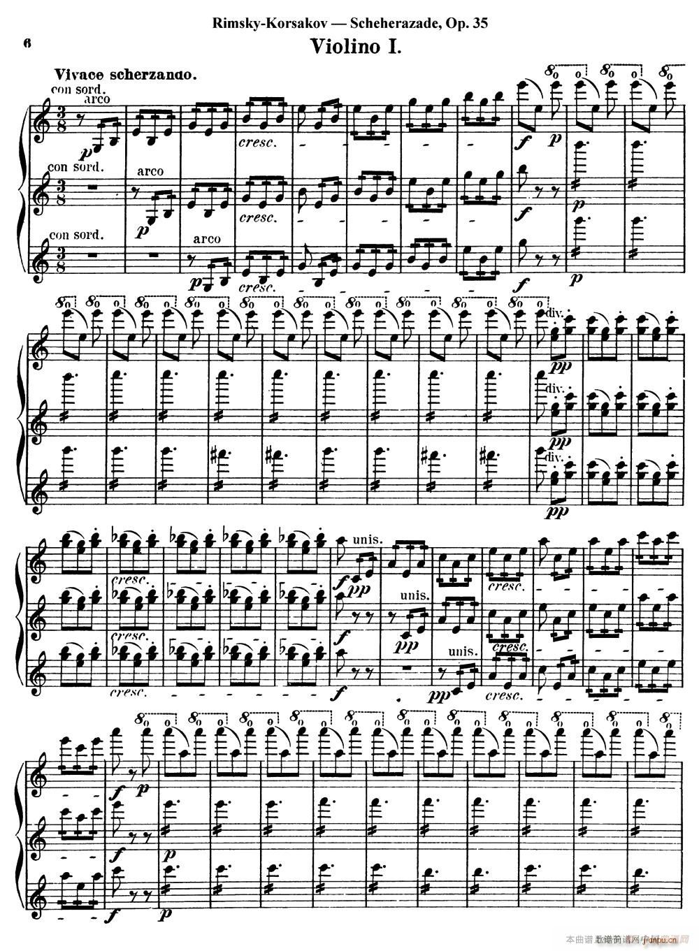 Scheherazade（Ⅱ）Op 35（第一小提琴）3