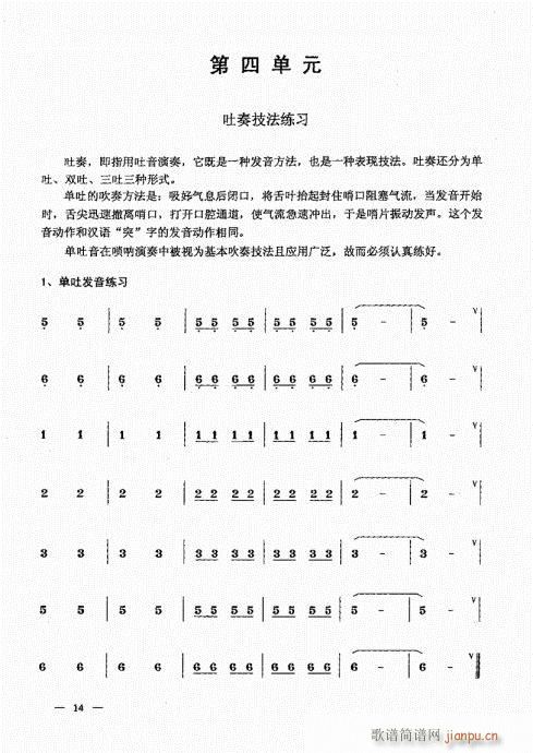 简捷实用唢呐教程  （上册）目录1-2015