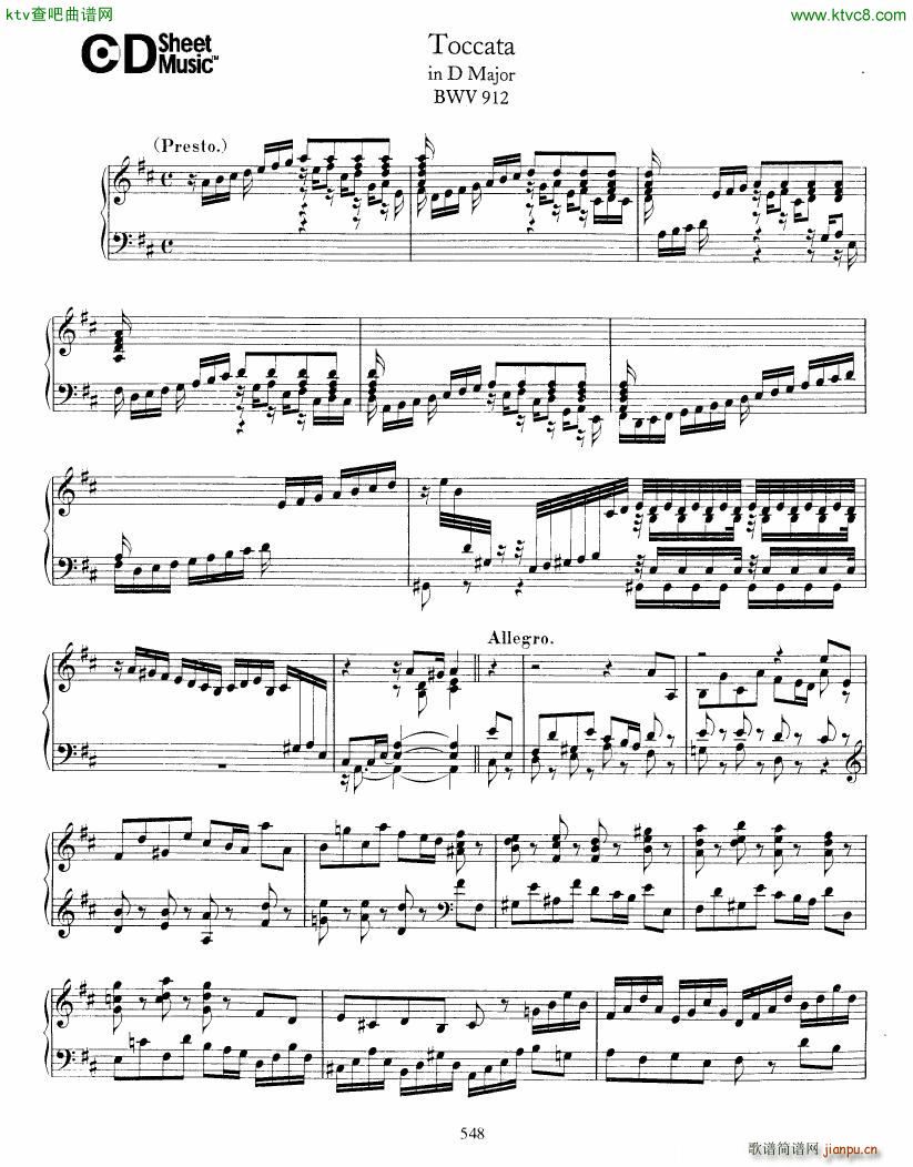 Bach JS BWV 912 Toccata in D1