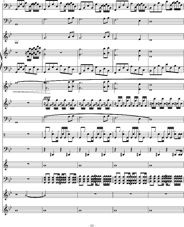 悲伤奏鸣曲-钢琴谱(钢琴曲)-E大调的天空15