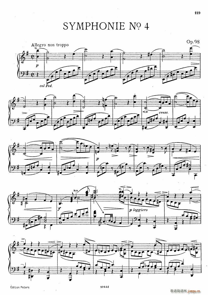 Brahms op 98 Singer Symphonie Nr 41