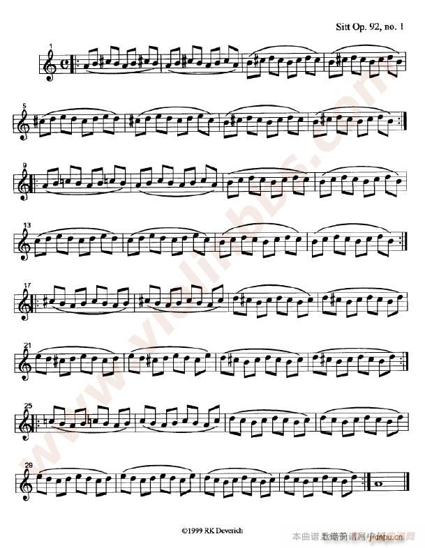 训练左手手指的颗粒性练习曲5