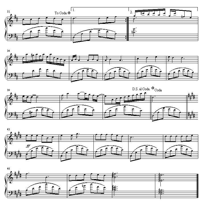 同桌的你-钢琴谱(钢琴曲)-老狼2
